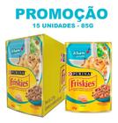 Kit 15 Sachê Friskies Gatos Adultos Atum Ao Molho 85g