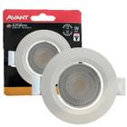 Kit 15 Spot Led Redondo 3w Cob Bivolt Branco Quente 3000k