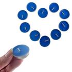 Kit 150 Mini Vela Rechaud Parafina C/Suporte Tea Light Decorativa Azul