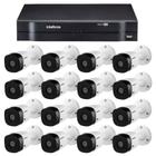 Kit 16 Câmeras de Segurança HD 720p 1120 B 20 metros infravermelho + DVR 1116 Intelbras
