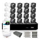 Kit 16 Câmeras De Segurança Hd Giga 720p Dvr C/ Hd 1tb