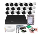 Kit 16 Câmeras Intelbras Multi Hd 1120b Dvr 16 Canais Com Hd