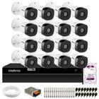 Kit 16 Câmeras Intelbras VHD 1230 B Full HD 1080p Bullet Visão Noturna de 30 metros IP67 + DVR Intelbras MHDX 1216 Full HD 16 Canais Multi HD + HD 1TB