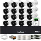 Kit 16 Câmeras Intelbras VHL 1120 B HDCVI Lite HD 720p Lente 3.6mm Visão Noturna 20m IP66 + Dvr Intelbras MHDX 1016-C 16 Canais + HD 1TB BarraCuda