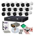 Kit 16 Câmeras Multi Hd Intelbras 1120b Dvr 16 Canais Com Hd