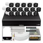 Kit 16 Cameras Seguranca 2 Mp Full Hd Dvr Intelbras 1016 1tb