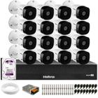 Kit 16 Câmeras Segurança Full HD 1080p VHL 1220 B DVR 3116 Intelbras com HD 1TB + Acessórios