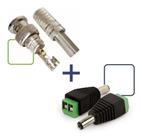 Kit 16 conector bnc mola parafuso com 8p4macho +8 p4 fêmea