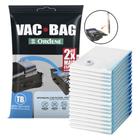 Kit 16 Saco A Vacuo Trip Bag 60x40cm Vac Bag Protetor Ordene