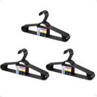 Kit 18 Cabides Pendura Mais resistente Preto 40x18cm sanremo