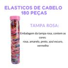 kit 180 Elásticos colorido Pequenos De Silicone Para Cabelo/ liguinha elastico para cabelo /rabico