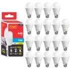 Kit 19 Lâmpada Led Bulbo A60 15W E27 6500K Luz Branca Fria Autovolt Alta Eficiência Econômica Casa