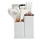 Kit 19 Utensílios de Cozinha Silicone Tábua Faca Pegador Batedor Espátula 099A