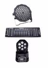 Kit 1Par Led Slim 54X3W Rgbwa 1Mini Wash 7X12W Full Dmx 512