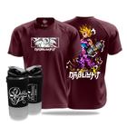 Kit 1x Camiseta Gohan + 1x Coqueteleira Dabliu Fit Treino Academia