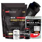 Kit 2 6 Six Protein 2Kg+ Bcaa 1Kg Tangerina - Bodybuilders