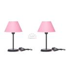 Kit 2 Abajures Retrô Base Preto