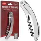 Kit 2 Abridor De Garrafas 3 Em 1 Canivete Saca Rolha Inox - Clink