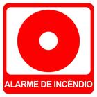 Kit 2 Adesivo Vinil Alarme de Incendio 20x20cm Segurança