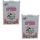 Kit 2 Adubo Farinha Ossos 1 Kg Fertilizante Natural Plantas 