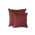 Kit 2 Almofadas Tressê 50x50cm e 40x40cm Veludo Marsala Acobreado - CasaePoltrona