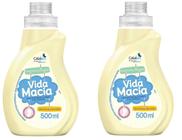 Kit 2 Amaciante de Roupa De Criança Bebe Vida Macia Camomila 500ml