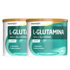 Kit 2 Aminoácido L-Glutamina 300g 100% Pura Maxinutri