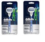 Kit 2 Aparelho De Barbear Recarregável Gillette Mach 3 Corpo