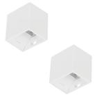 Kit 2 Arandela Mini Led 2w 3000k Cubo Parede Regulável