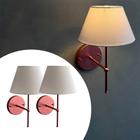 Kit 2 Arandelas de Parede Clássica interna Alumínio Com Cúpula Ref 19 iluminação Casa Corredor, Quarto, Sala, Cabeceira de Cama, Banheiro