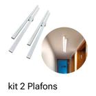 Kit 2 Arandelas Linear Minimalista Plafon Duplo Led 50cm