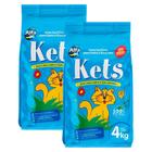 Kit 2 Areia Sanitária Kets para Gatos e Mascotes 4Kg