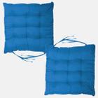 KIT 2 Assentos Almofadas Futon Cadeira Grande Cheia Decorativa Sofá Poltrona Cama Fita Para Amarrar 40x40cm