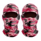 Kit 2 Balaclavas Touca Ninja Motoqueiro Anti Calor Proteção UV Camuflada Exército Bope