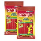 Kit 2 Balas Haribo Sticks Sabor Morango e Pêssego 70g