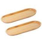 Kit 2 Bandeja Oval Bambu 34cm Resistente - Mimo Style