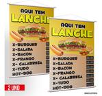 Kit 2 Banners Aqui Tem Lanche - Preço Editável - G Artes