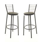 Kit 2 banquetas banco alta balcão cozinha arame