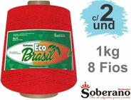 Barbante Eco Brasil Soberano 1kg fio 8 Chumbo - Carmenn Barbantes