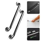 Kit 2 Barra de Apoio Reta 80cm Barra Para Banheiro Alça Suporte Anti Queda Idoso Gestante Crianças Corrimão Segurança PCD