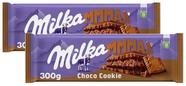 Kit 2 Barra de Chocolate Choco Cookies Mmmax Milka 300g