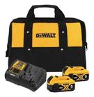 Kit 2 baterias 5ah 20v c /carregad+bolsa - DEWALT