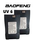 Kit 2 baterias para rádio comunicador baofeng modelo uv6