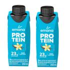 Kit 2 Bebida Láctea Emana Protein Sabor Baunilha com 23g de Proteínas 250ml