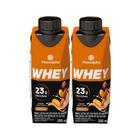 Kit 2 Bebida Láctea Piracanjuba Whey Zero Lactose Pasta de Amendoim com 23g de Proteína 250ml