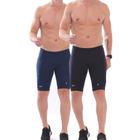 Kit 2 Bermudas De Compressão Masculina Com Bolso Corrida Sem Costura Anti Assadura