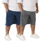 Kit 2 Bermudas Dry Fit Masculina Plus Size Esporte Lazer Confort