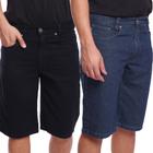 Kit 2 Bermudas Jeans R7Jeans Masculina Modelo Tradicional 100% Algodão