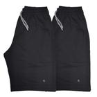 Kit 2 Bermudas Masculina Moletinho Short Lisa Basica Treino