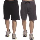 Kit 2 Bermudas Masculinas de Moletom TechMalhas confortavel e lisa